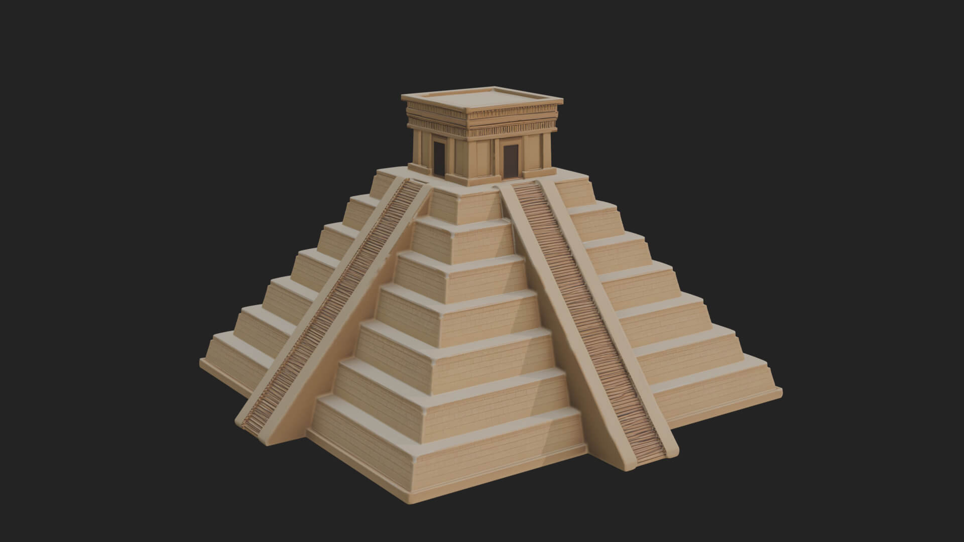 Step Pyramid Temple Design 20 3D Print Model 3D Model