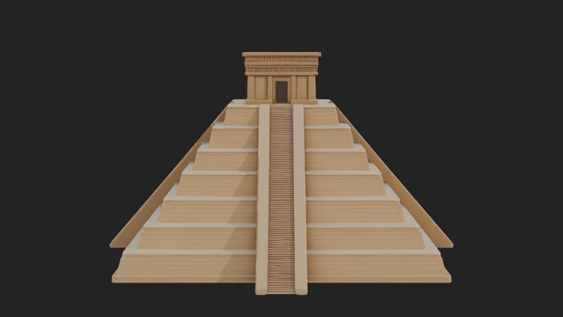 Step Pyramid Temple Design 20 3D Print Model 3D Model