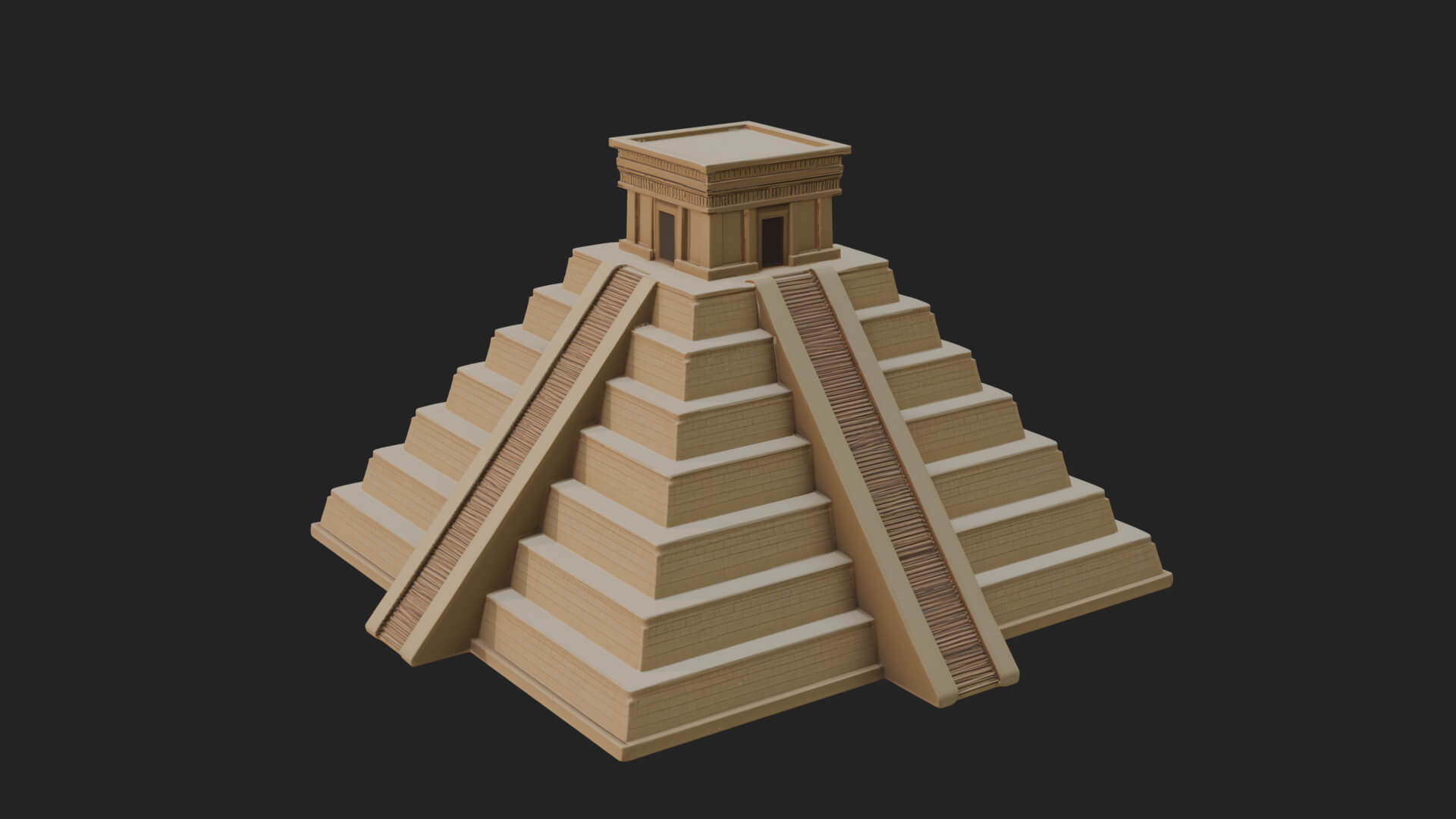 Step Pyramid Temple Design 20 3D Print Model 3D Model