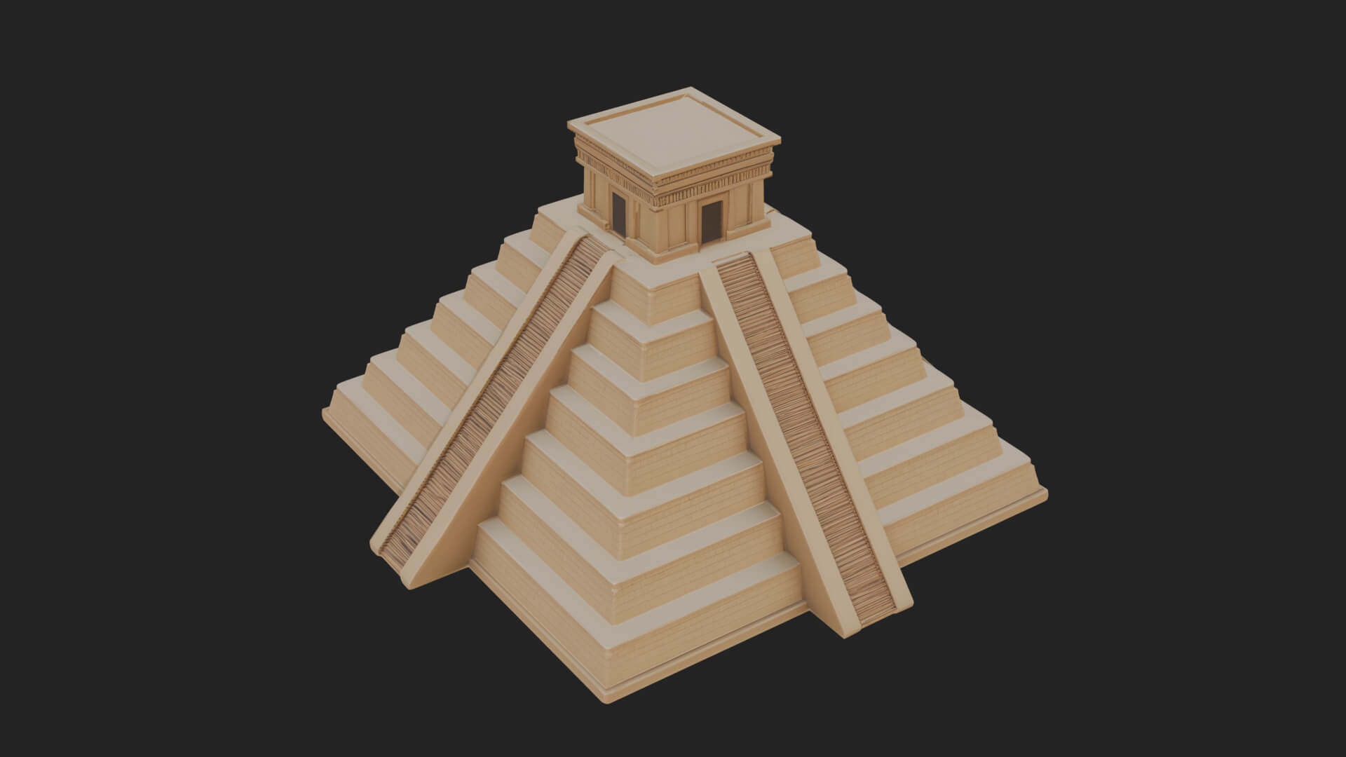 Step Pyramid Temple Design 20 3D Print Model 3D Model
