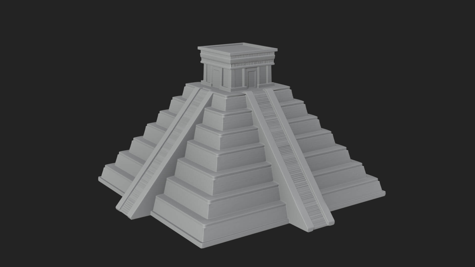 Step Pyramid Temple Design 20 3D Print Model 3D Model