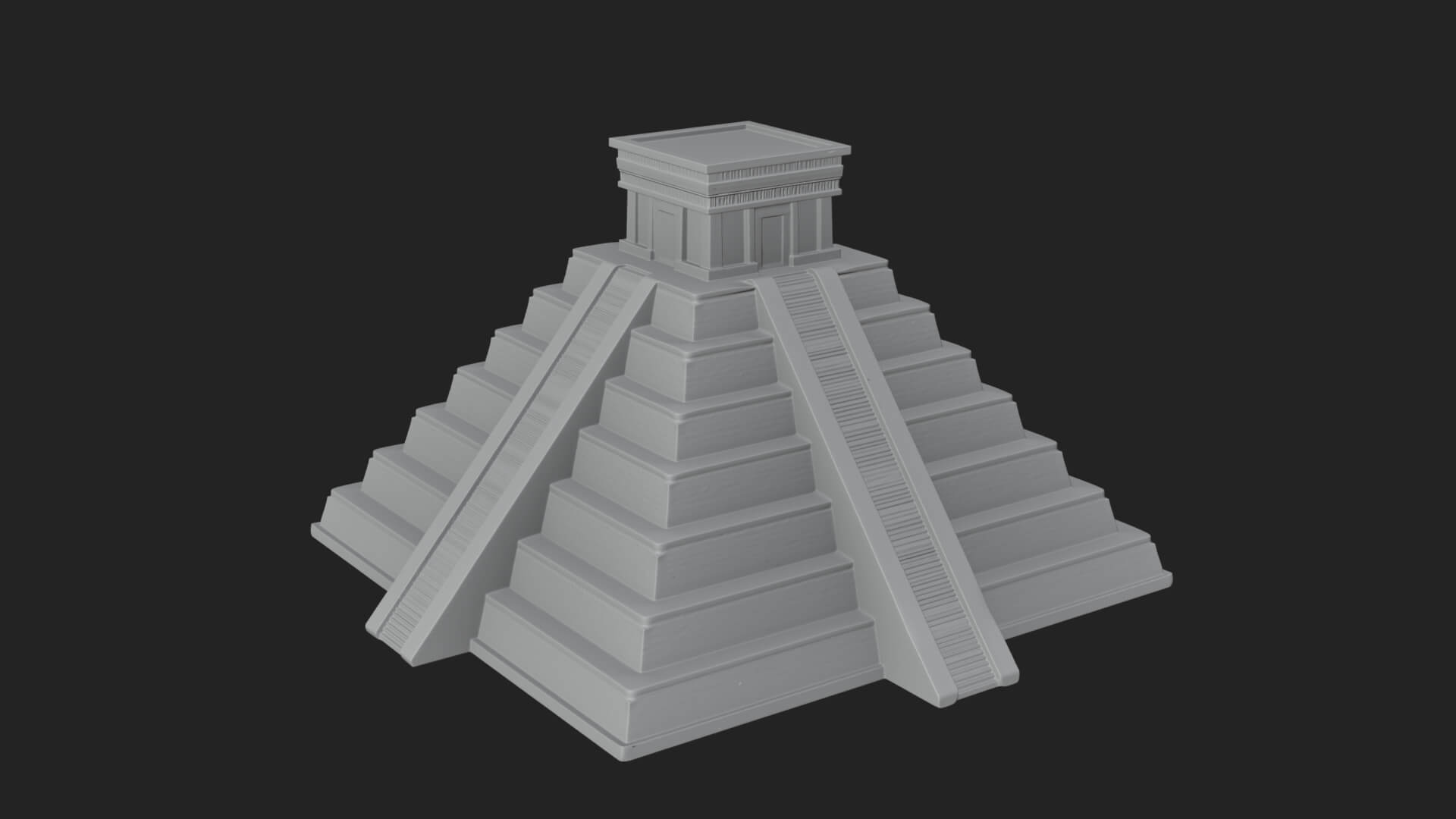 Step Pyramid Temple Design 20 3D Print Model 3D Model