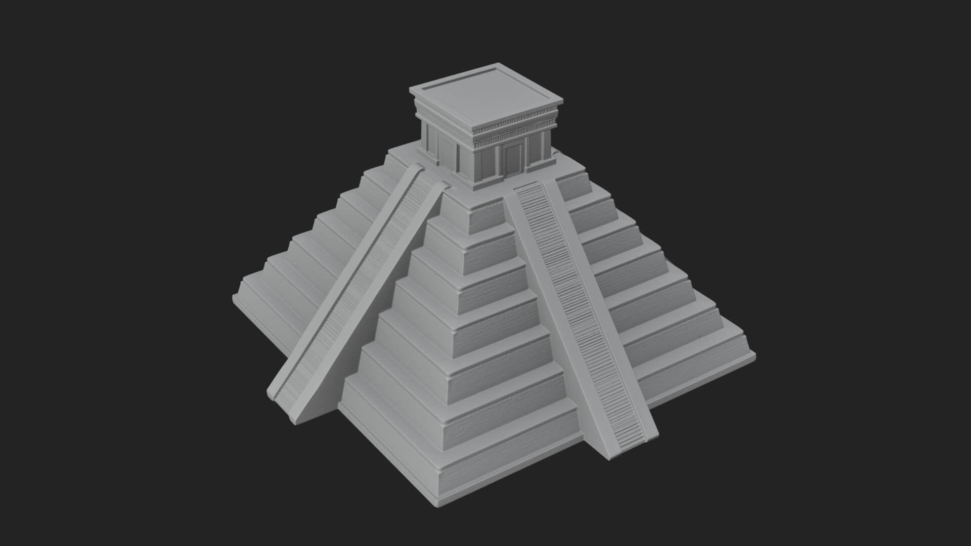 Step Pyramid Temple Design 20 3D Print Model 3D Model