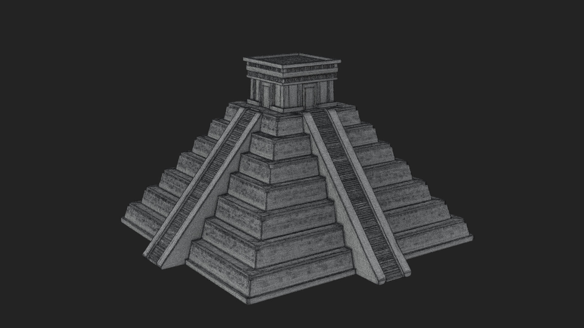 Step Pyramid Temple Design 20 3D Print Model 3D Model