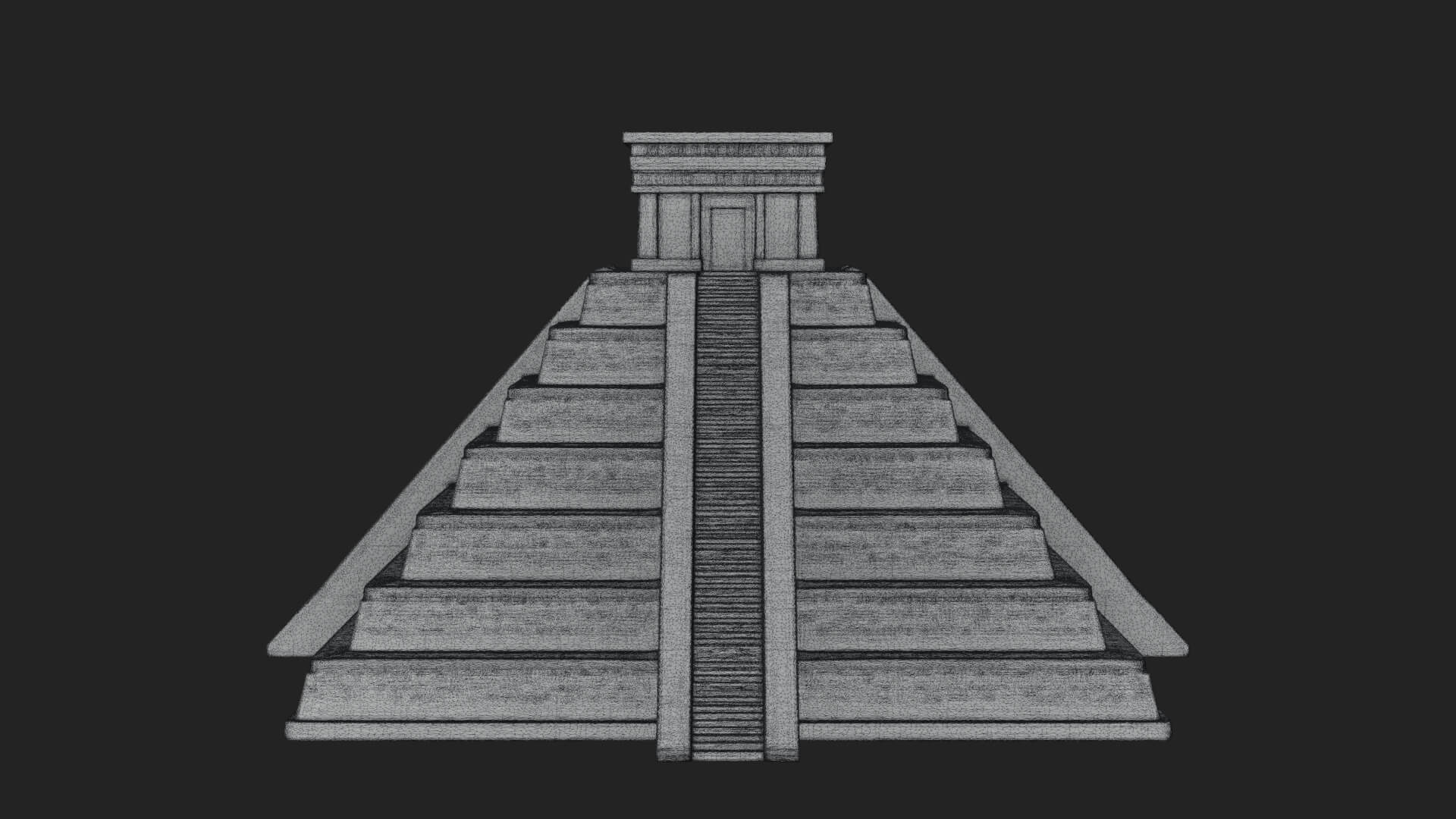 Step Pyramid Temple Design 20 3D Print Model 3D Model
