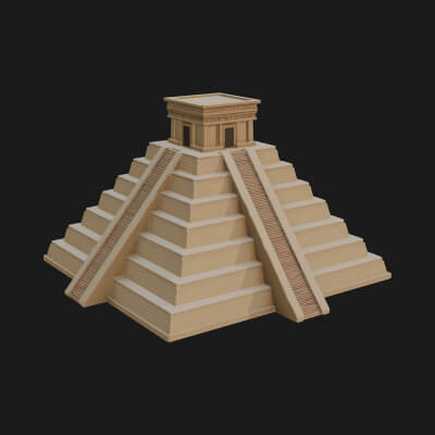 Step Pyramid Temple Design 20 3D Print Model