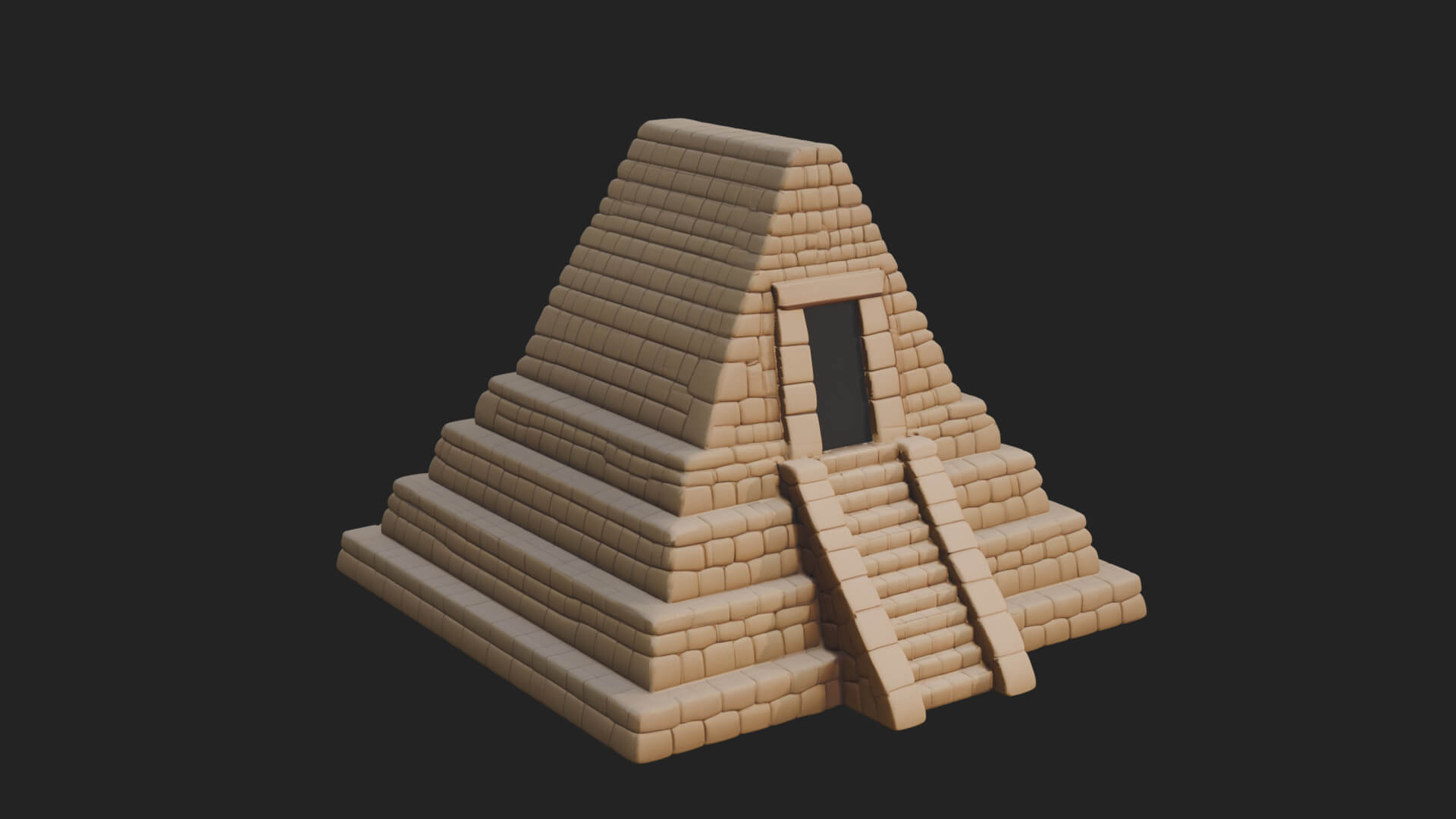 Step Pyramid Temple Design 21 3D Print Model 3D Model