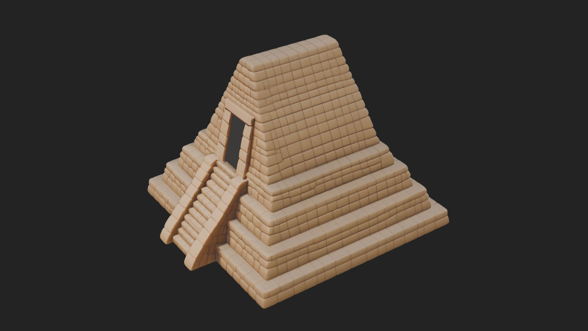 Step Pyramid Temple Design 21 3D Print Model 3D Model