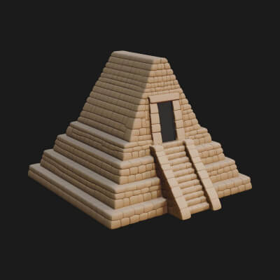 Step Pyramid Temple Design 21 3D Print Model