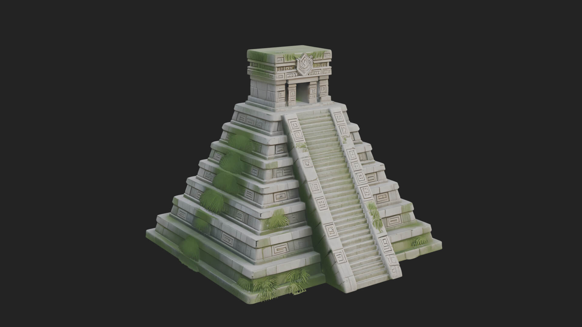Step Pyramid Temple Design 22 3D Print Model 3D Model