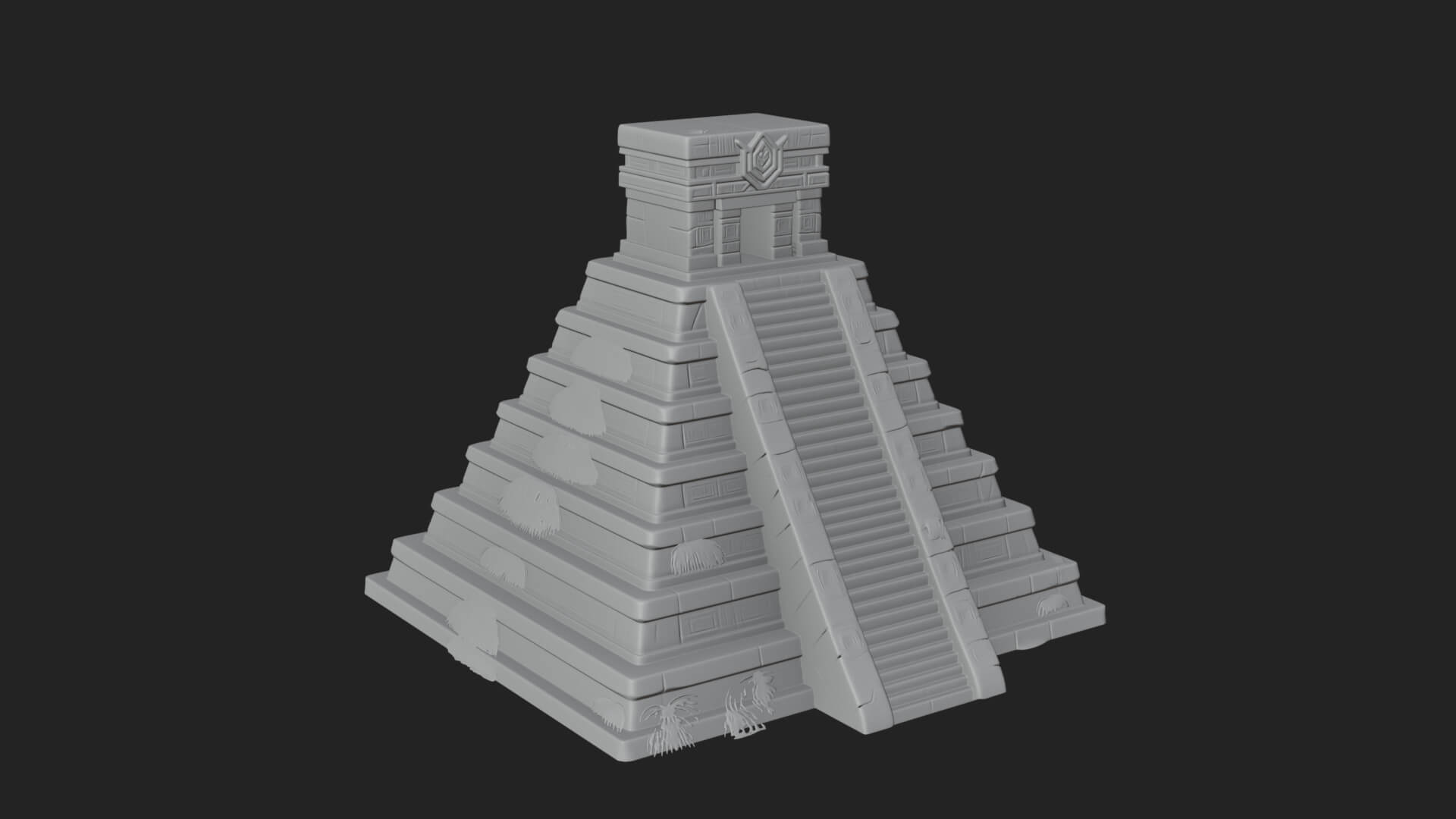 Step Pyramid Temple Design 22 3D Print Model 3D Model