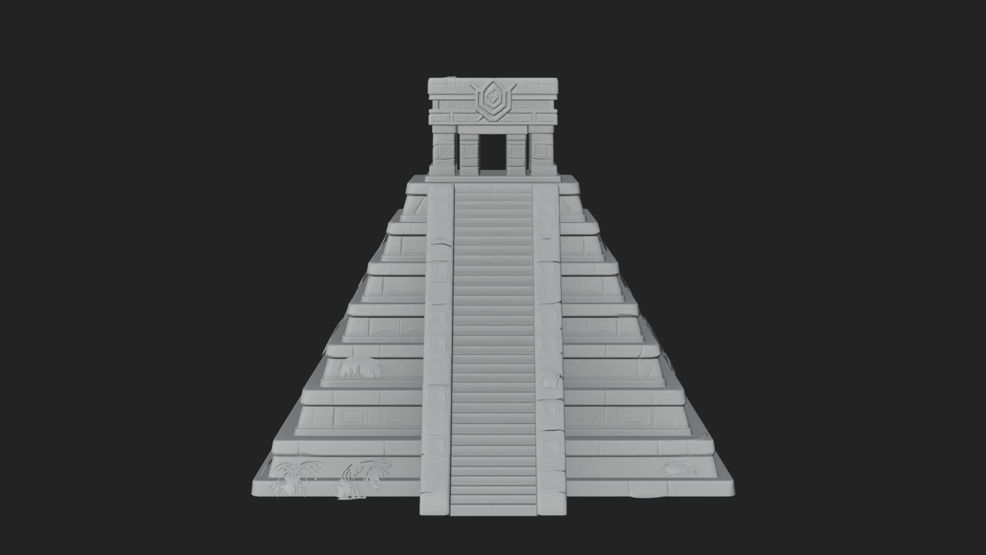 Step Pyramid Temple Design 22 3D Print Model 3D Model