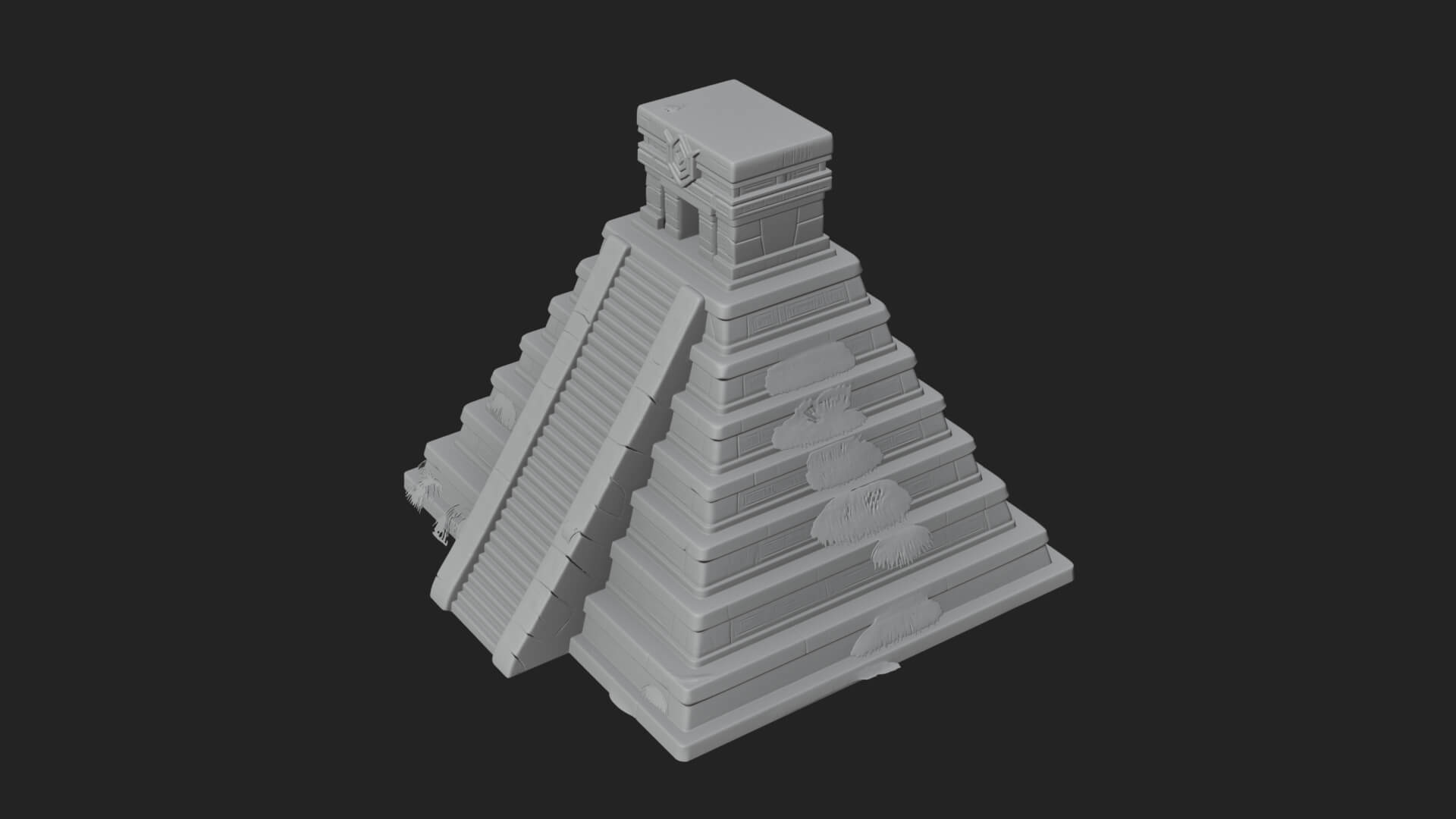 Step Pyramid Temple Design 22 3D Print Model 3D Model