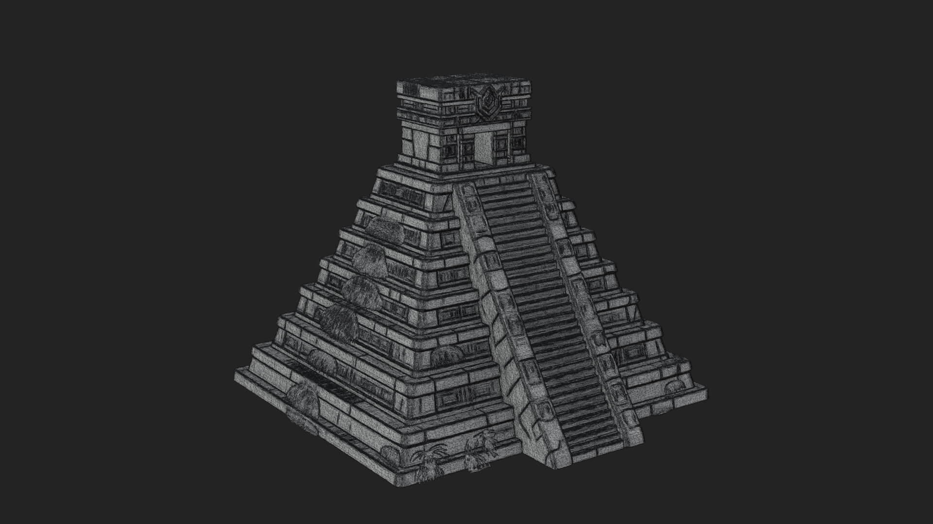 Step Pyramid Temple Design 22 3D Print Model 3D Model