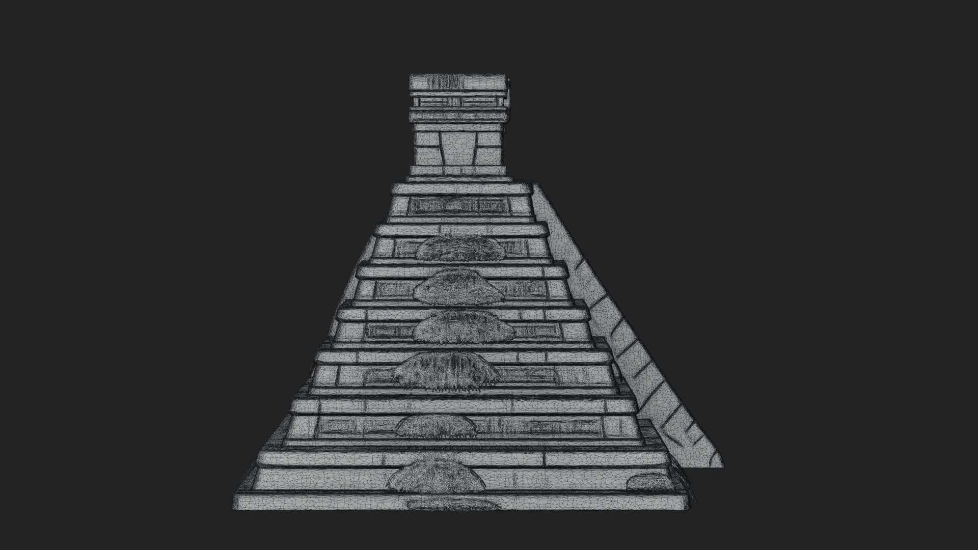 Step Pyramid Temple Design 22 3D Print Model 3D Model