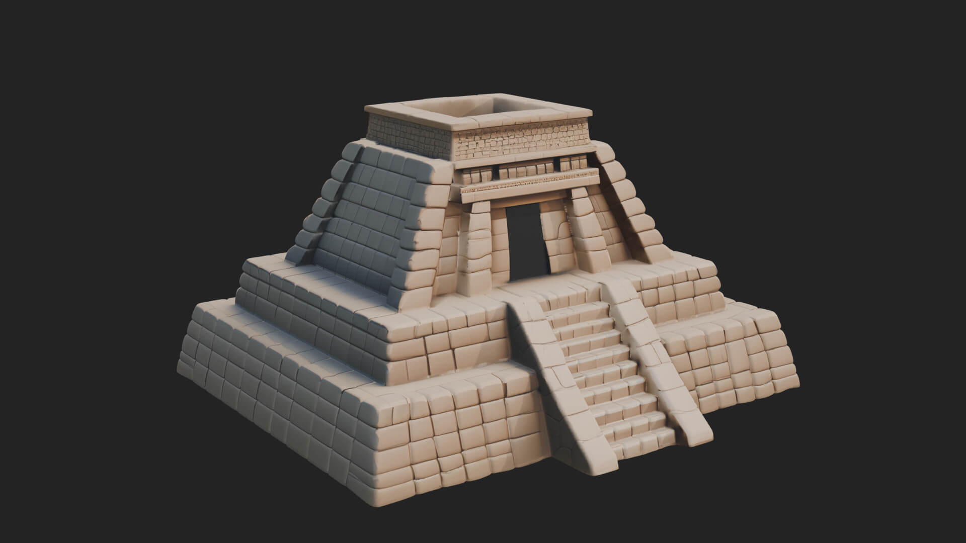 Step Pyramid Temple Design 23 3D Print Model 3D Model