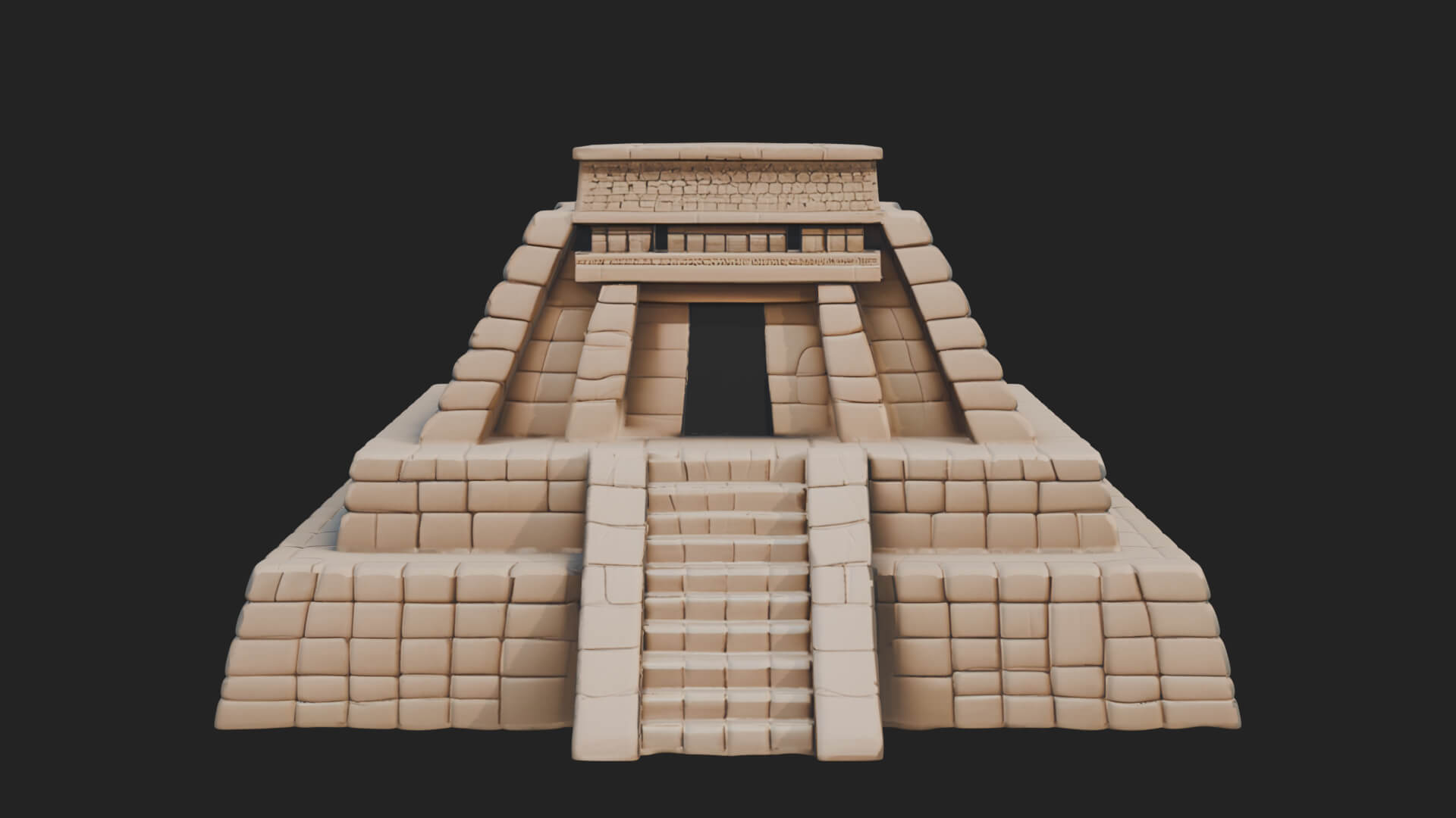 Step Pyramid Temple Design 23 3D Print Model 3D Model