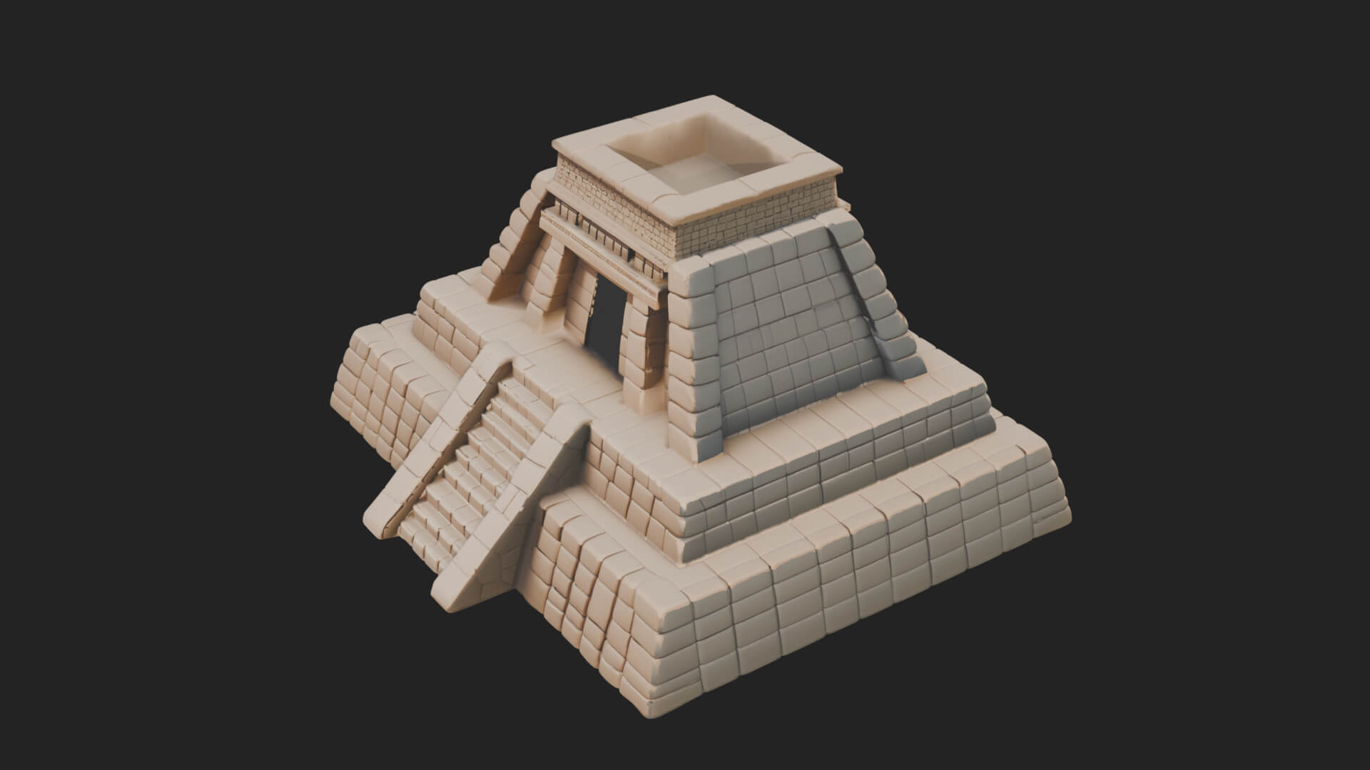 Step Pyramid Temple Design 23 3D Print Model 3D Model