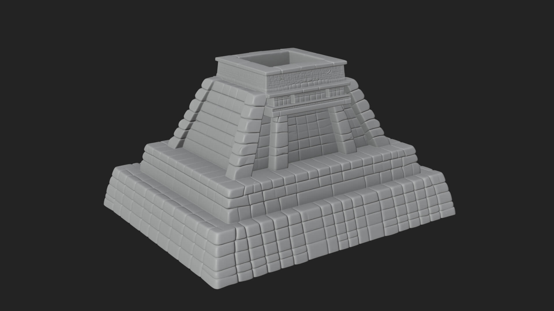 Step Pyramid Temple Design 23 3D Print Model 3D Model