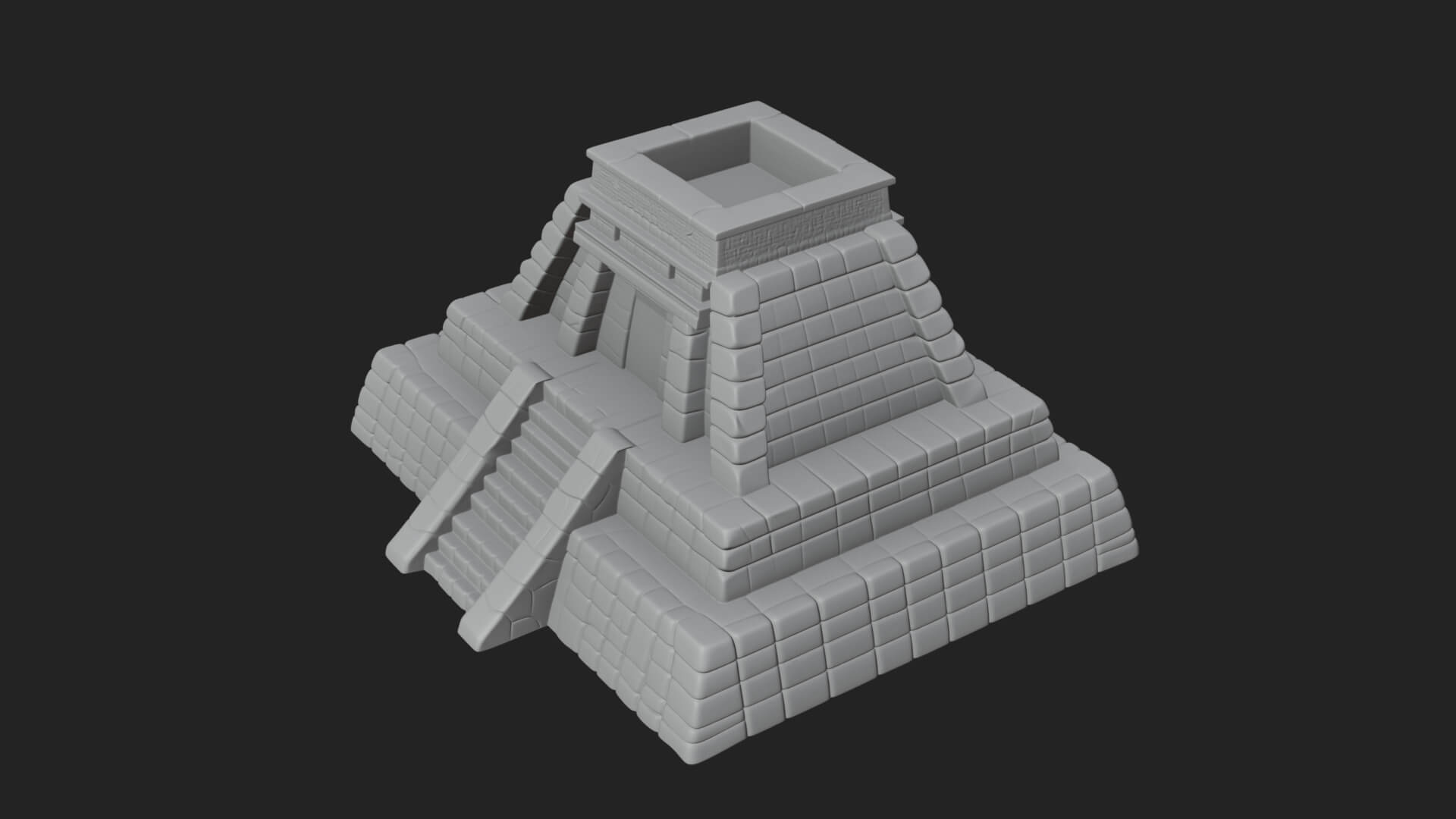 Step Pyramid Temple Design 23 3D Print Model 3D Model