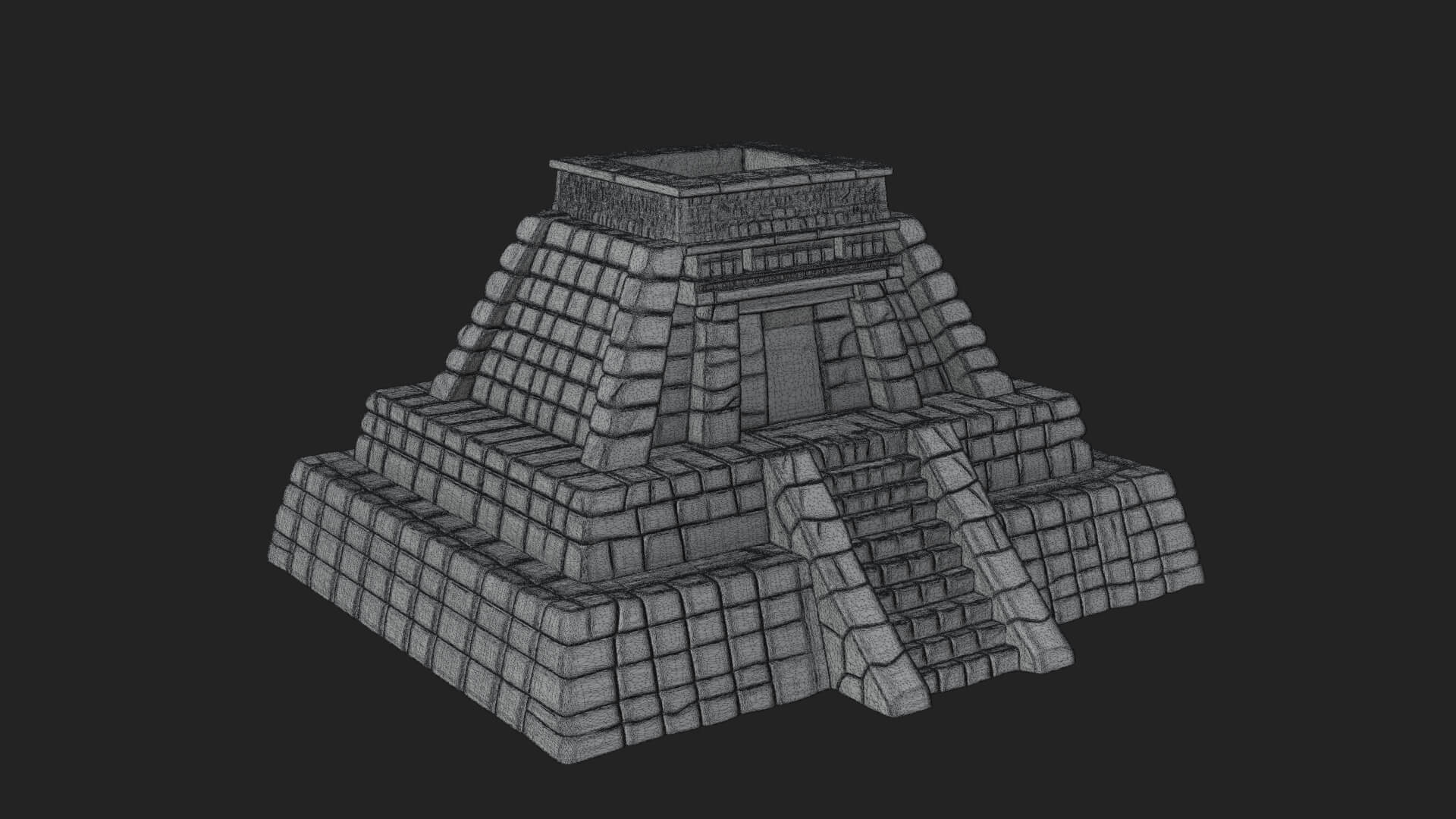 Step Pyramid Temple Design 23 3D Print Model 3D Model