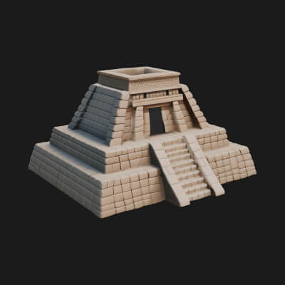 Step Pyramid Temple Design 23 3D Print Model