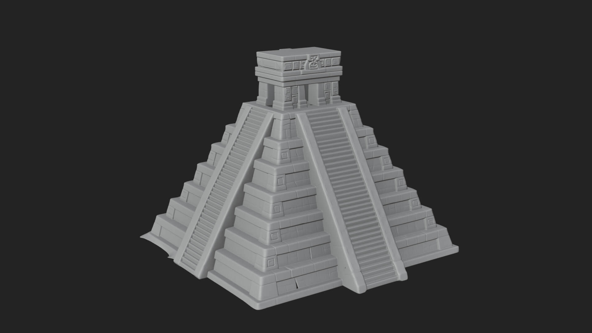Step Pyramid Temple Design 24 3D Print Model 3D Model