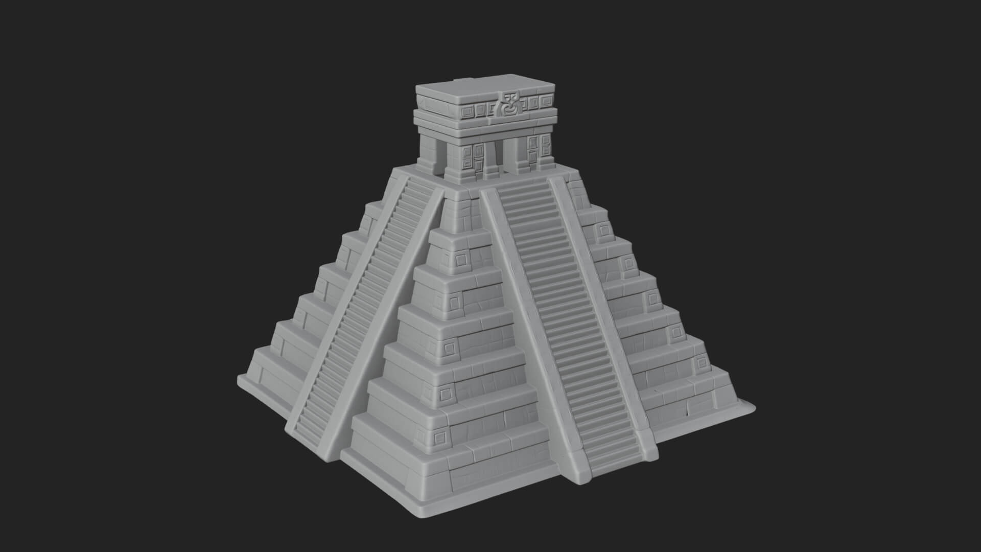 Step Pyramid Temple Design 24 3D Print Model 3D Model