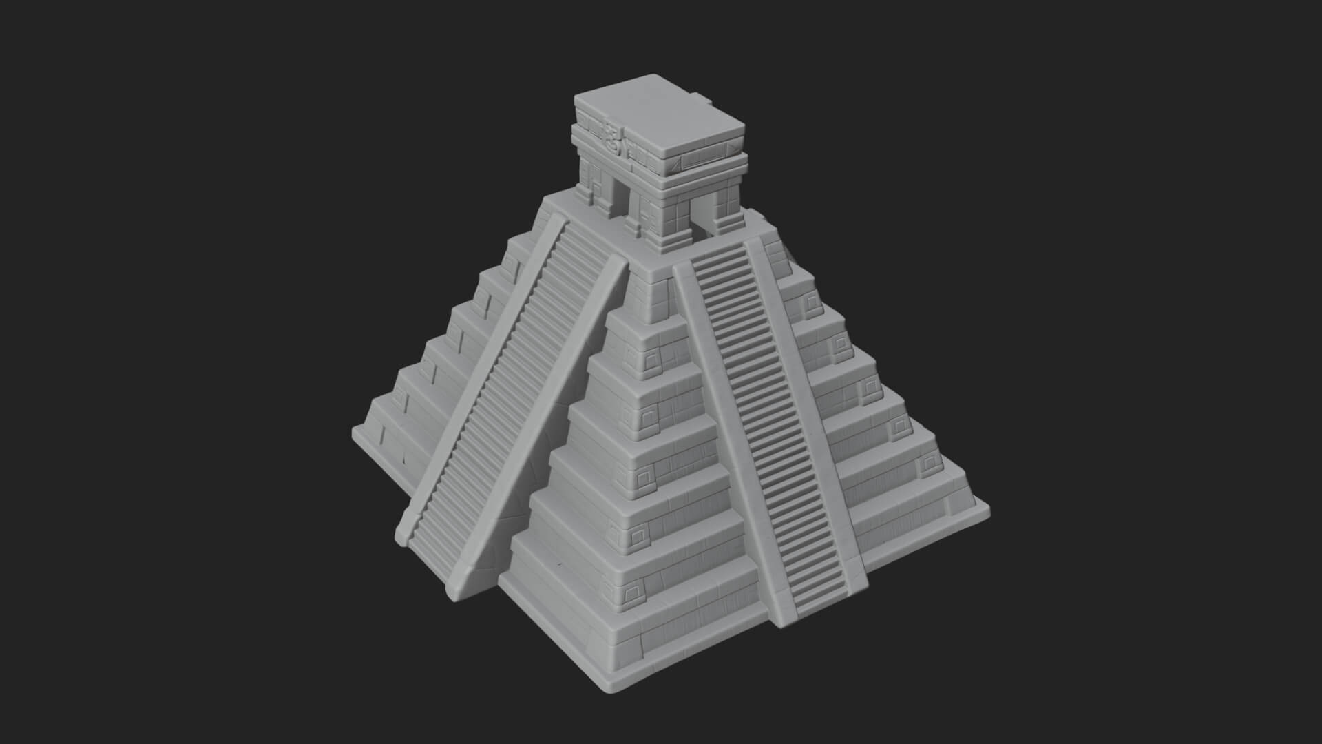 Step Pyramid Temple Design 24 3D Print Model 3D Model