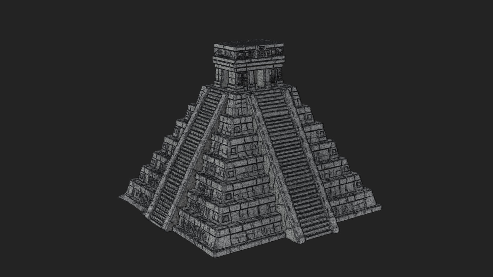 Step Pyramid Temple Design 24 3D Print Model 3D Model