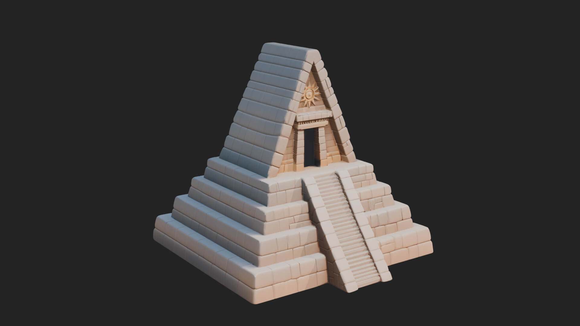 Step Pyramid Temple Design 25 3D Print Model 3D Model