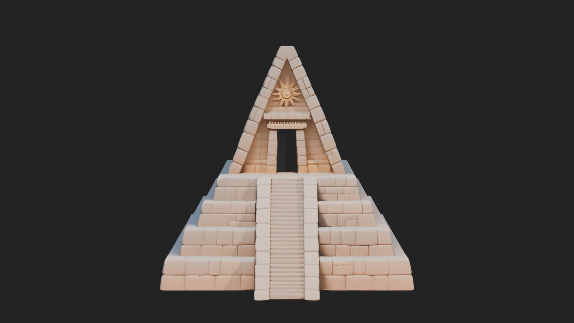 Step Pyramid Temple Design 25 3D Print Model 3D Model