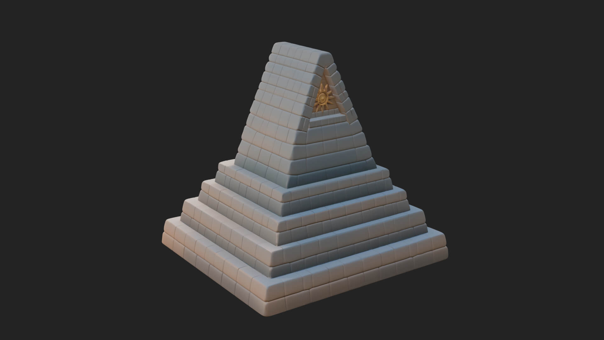 Step Pyramid Temple Design 25 3D Print Model 3D Model
