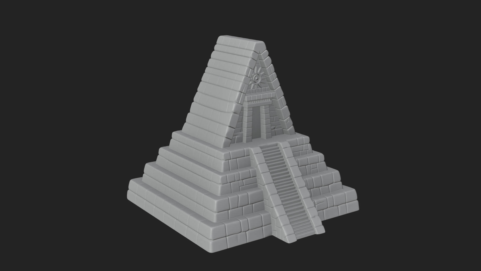 Step Pyramid Temple Design 25 3D Print Model 3D Model