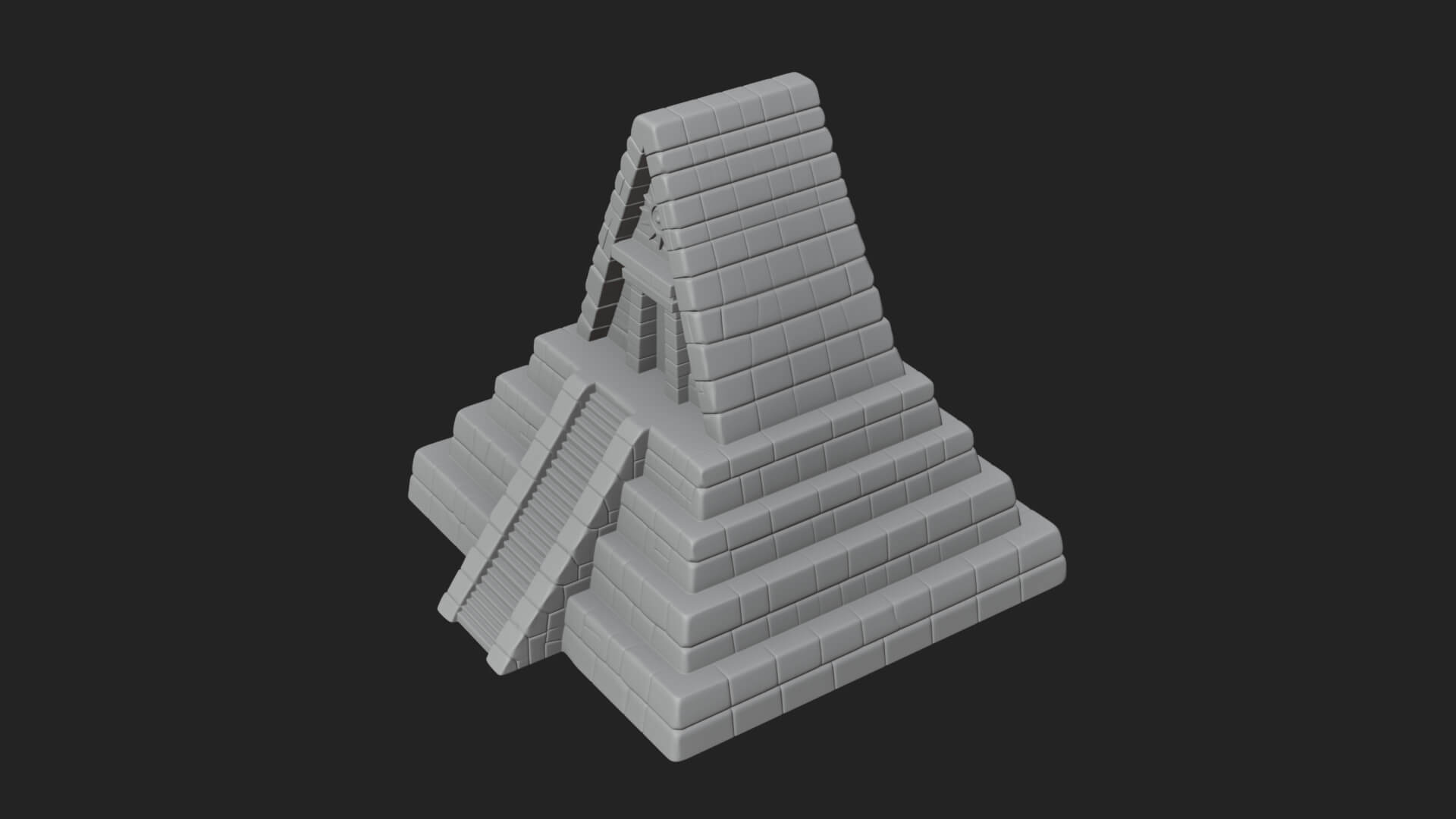 Step Pyramid Temple Design 25 3D Print Model 3D Model