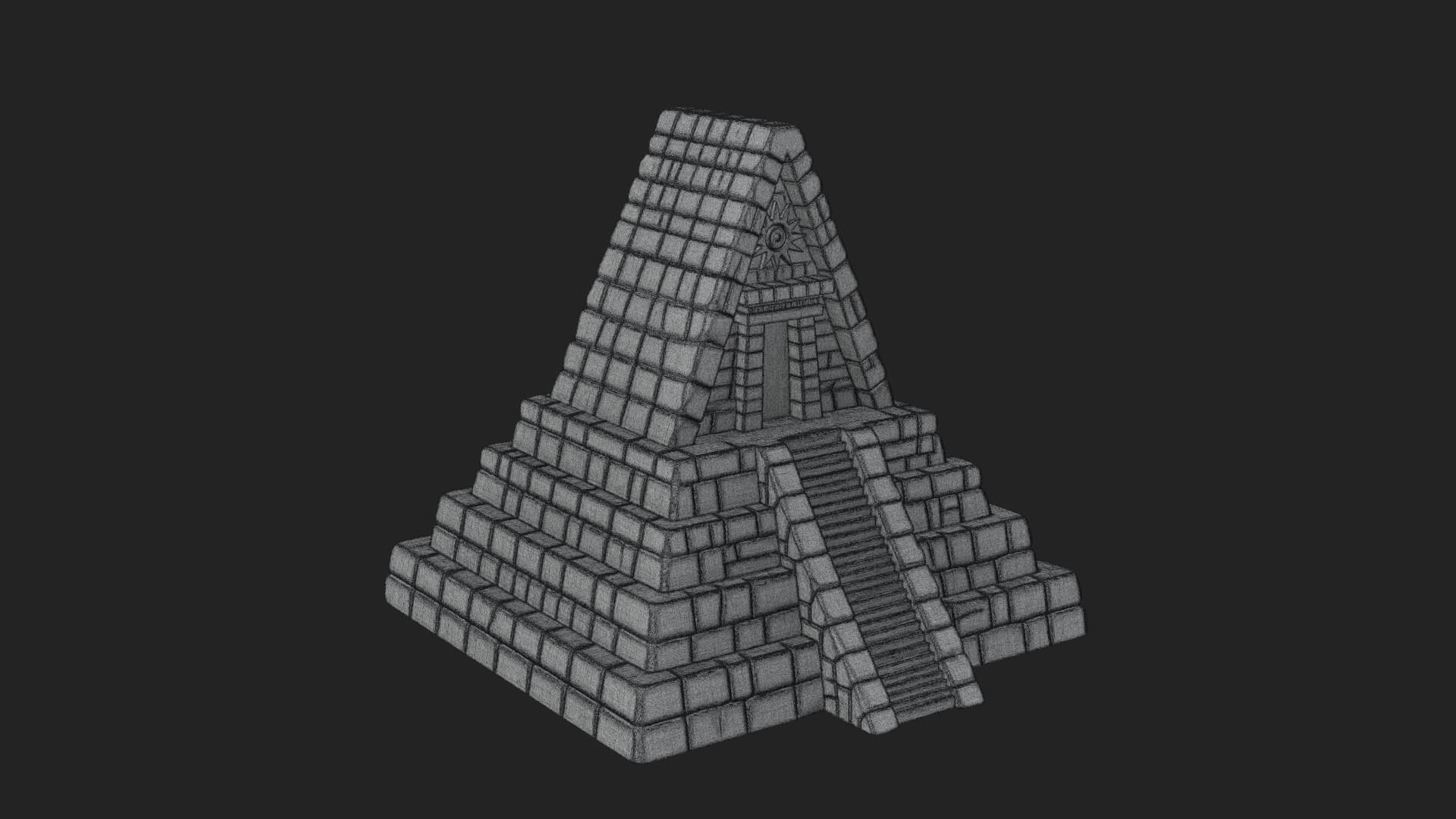 Step Pyramid Temple Design 25 3D Print Model 3D Model