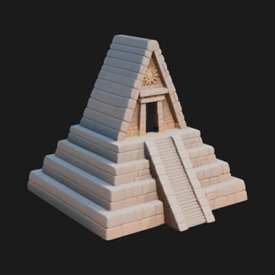 Step Pyramid Temple Design 25 3D Print Model