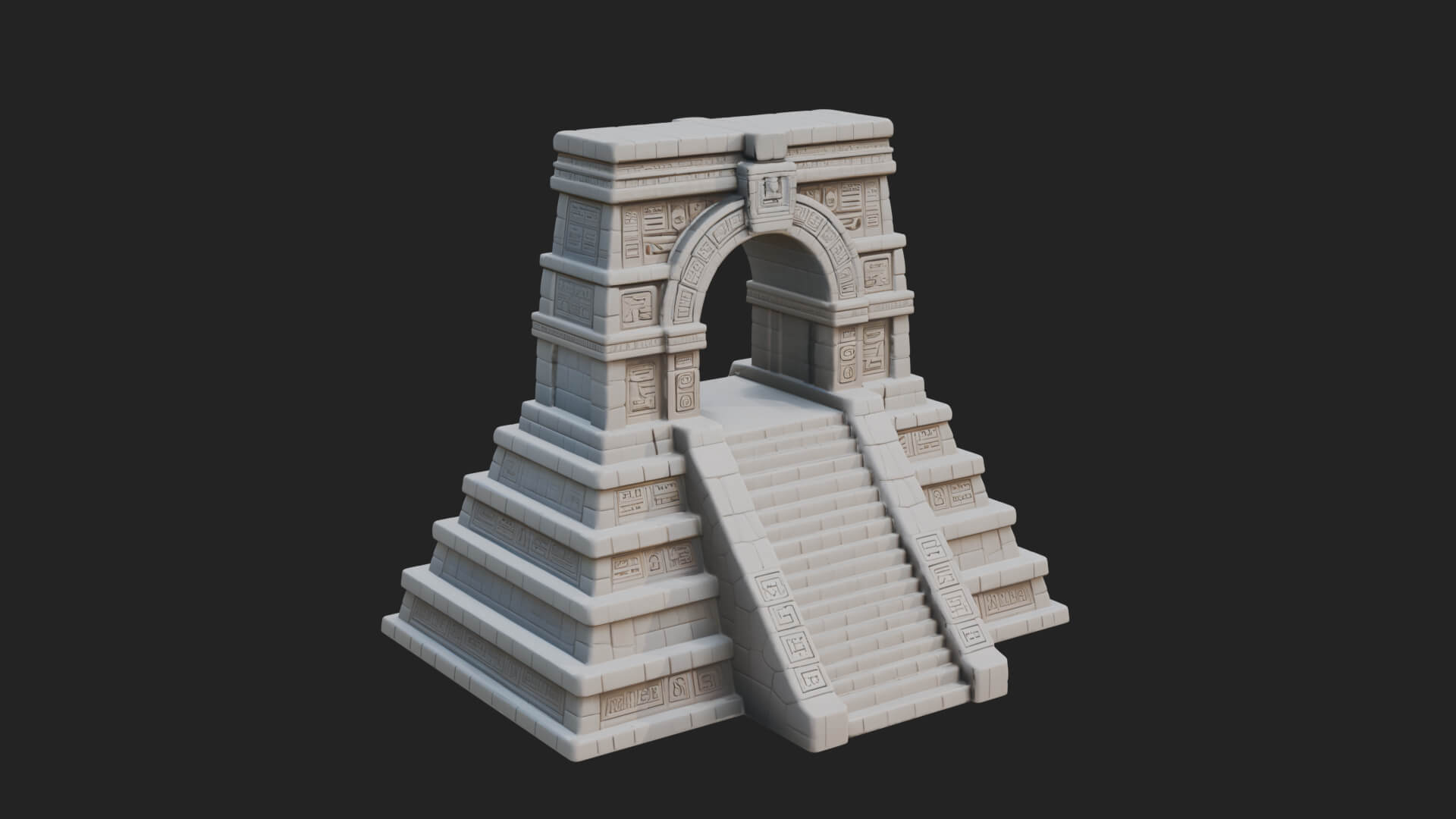 Step Pyramid Temple Design 26 3D Print Model 3D Model