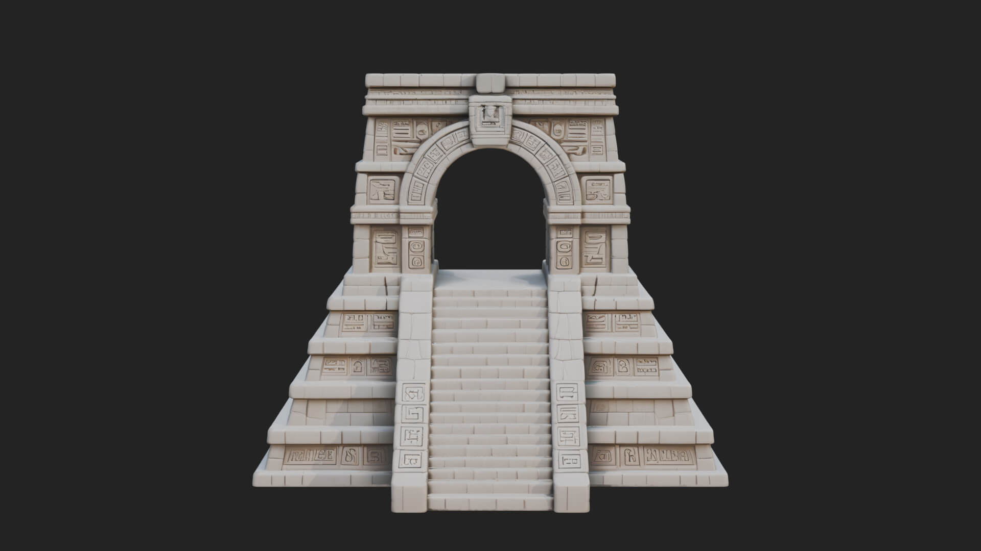 Step Pyramid Temple Design 26 3D Print Model 3D Model