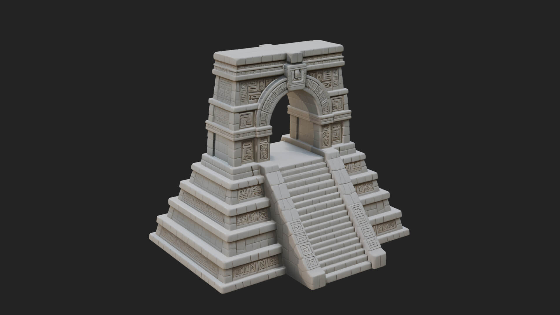 Step Pyramid Temple Design 26 3D Print Model 3D Model