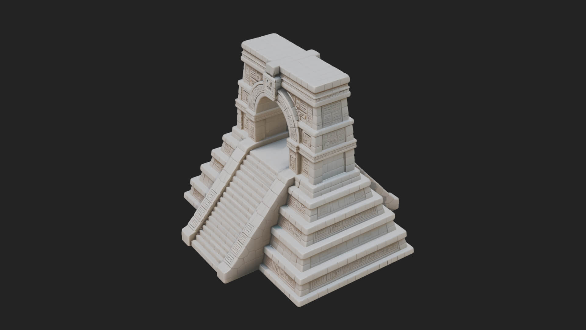 Step Pyramid Temple Design 26 3D Print Model 3D Model
