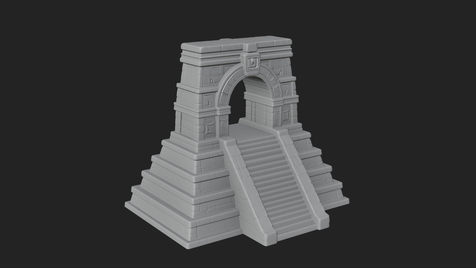 Step Pyramid Temple Design 26 3D Print Model 3D Model