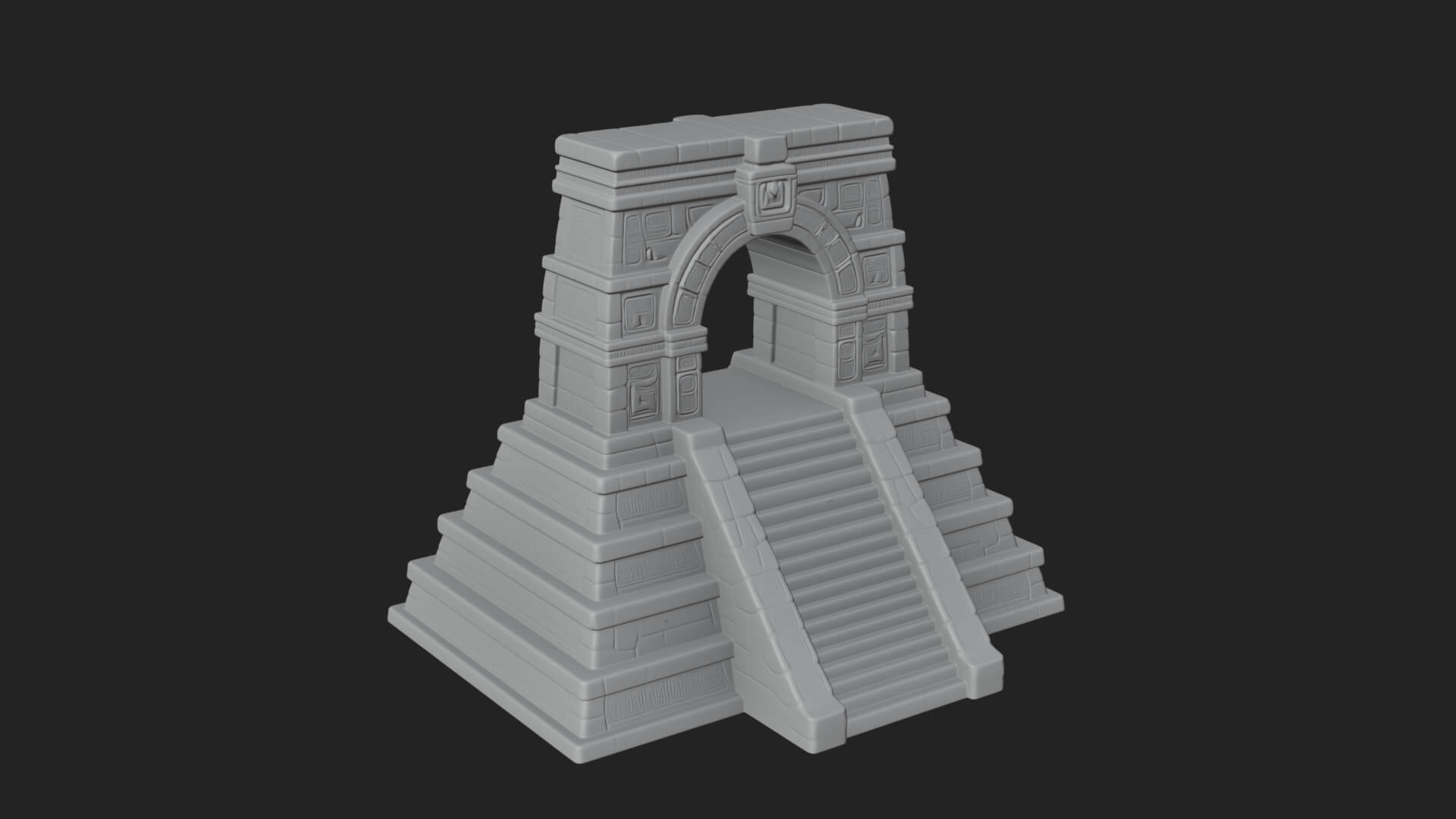 Step Pyramid Temple Design 26 3D Print Model 3D Model