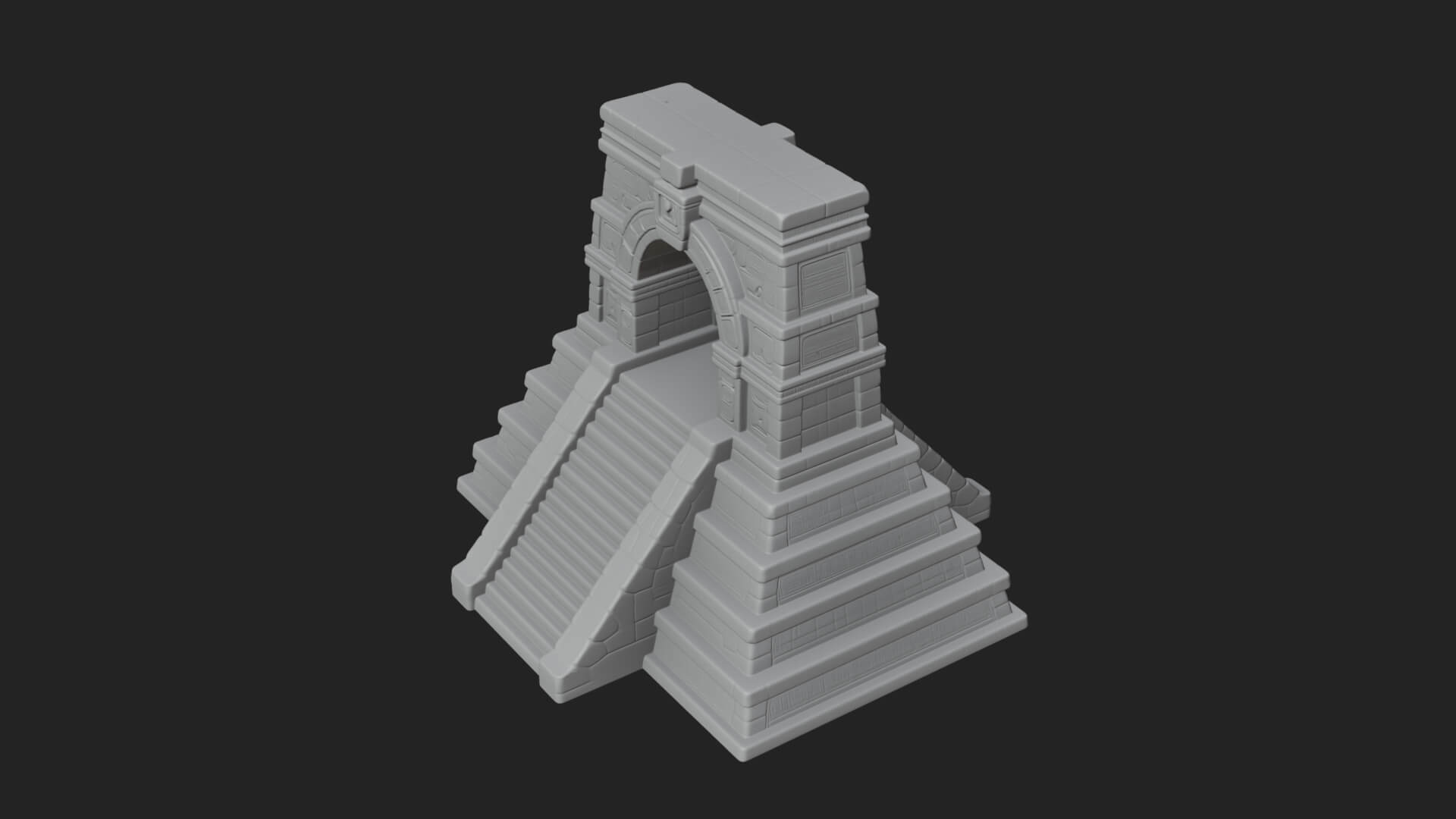 Step Pyramid Temple Design 26 3D Print Model 3D Model