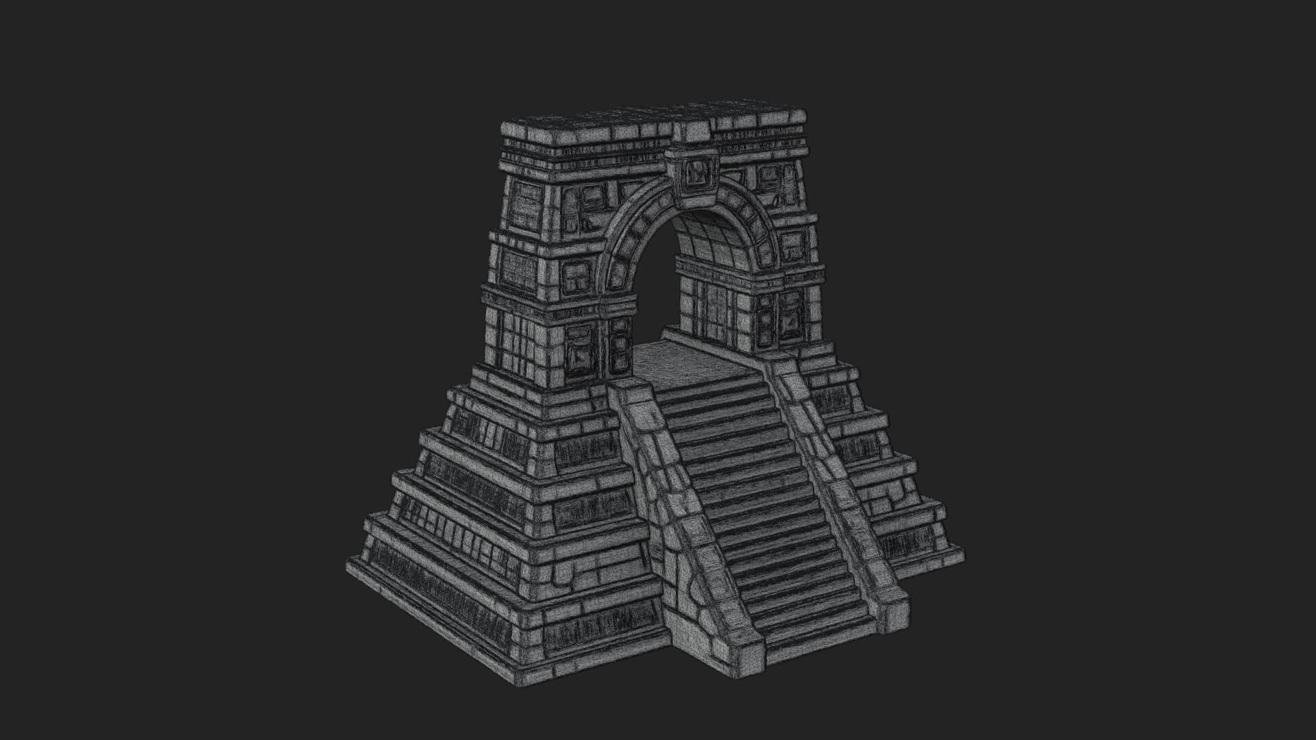 Step Pyramid Temple Design 26 3D Print Model 3D Model