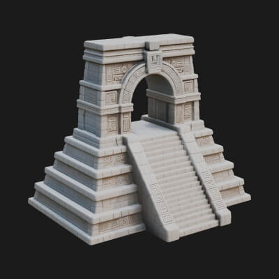 Step Pyramid Temple Design 26 3D Print Model
