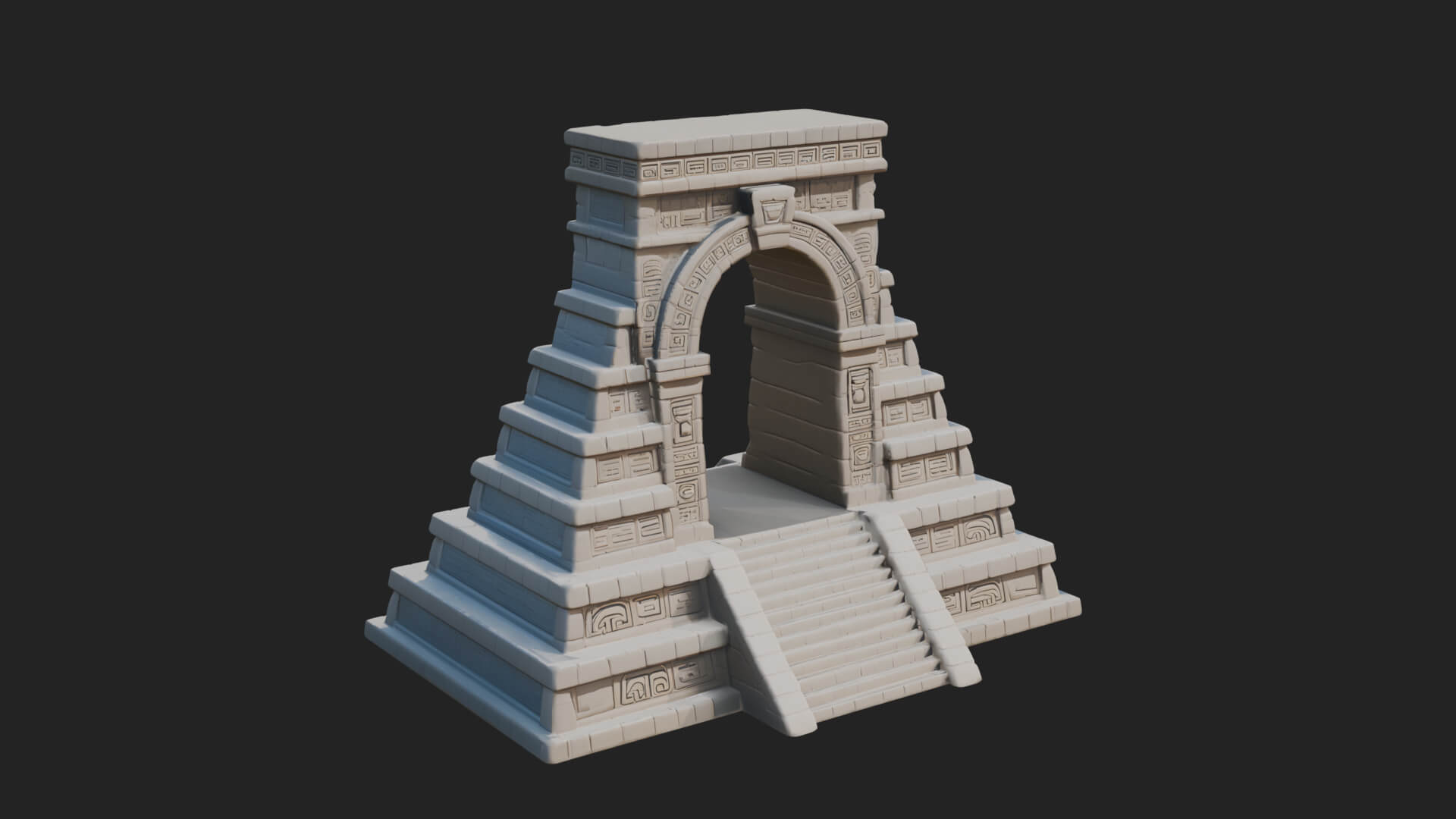 Step Pyramid Temple Design 27 3D Print Model 3D Model
