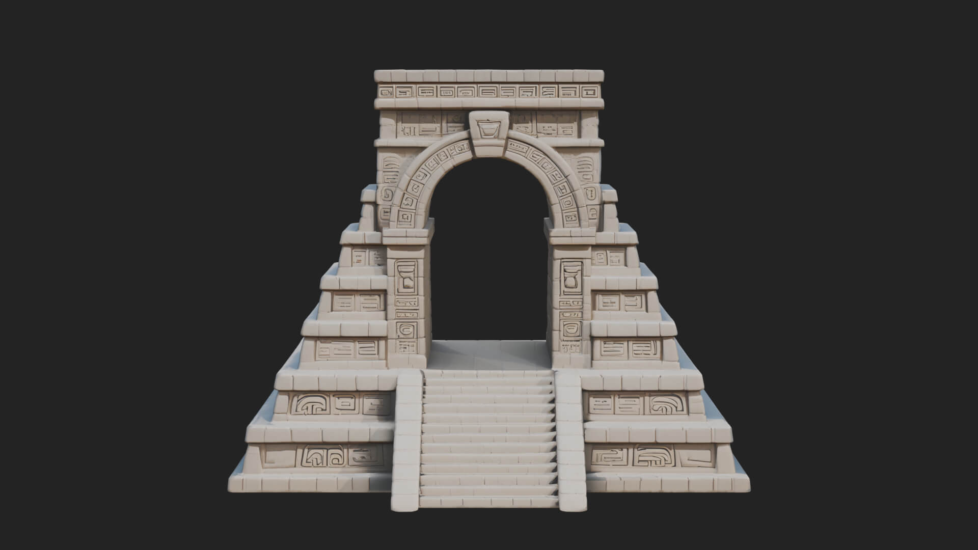 Step Pyramid Temple Design 27 3D Print Model 3D Model