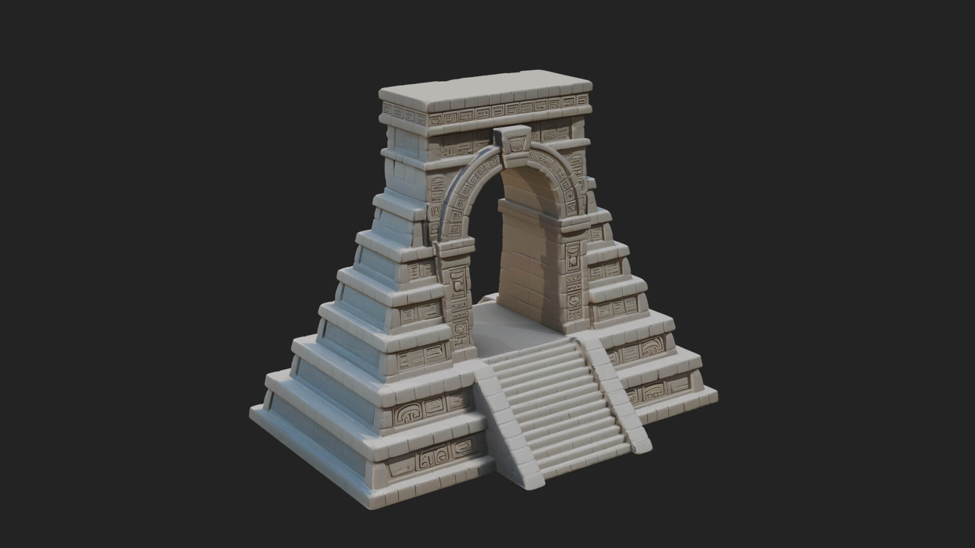 Step Pyramid Temple Design 27 3D Print Model 3D Model