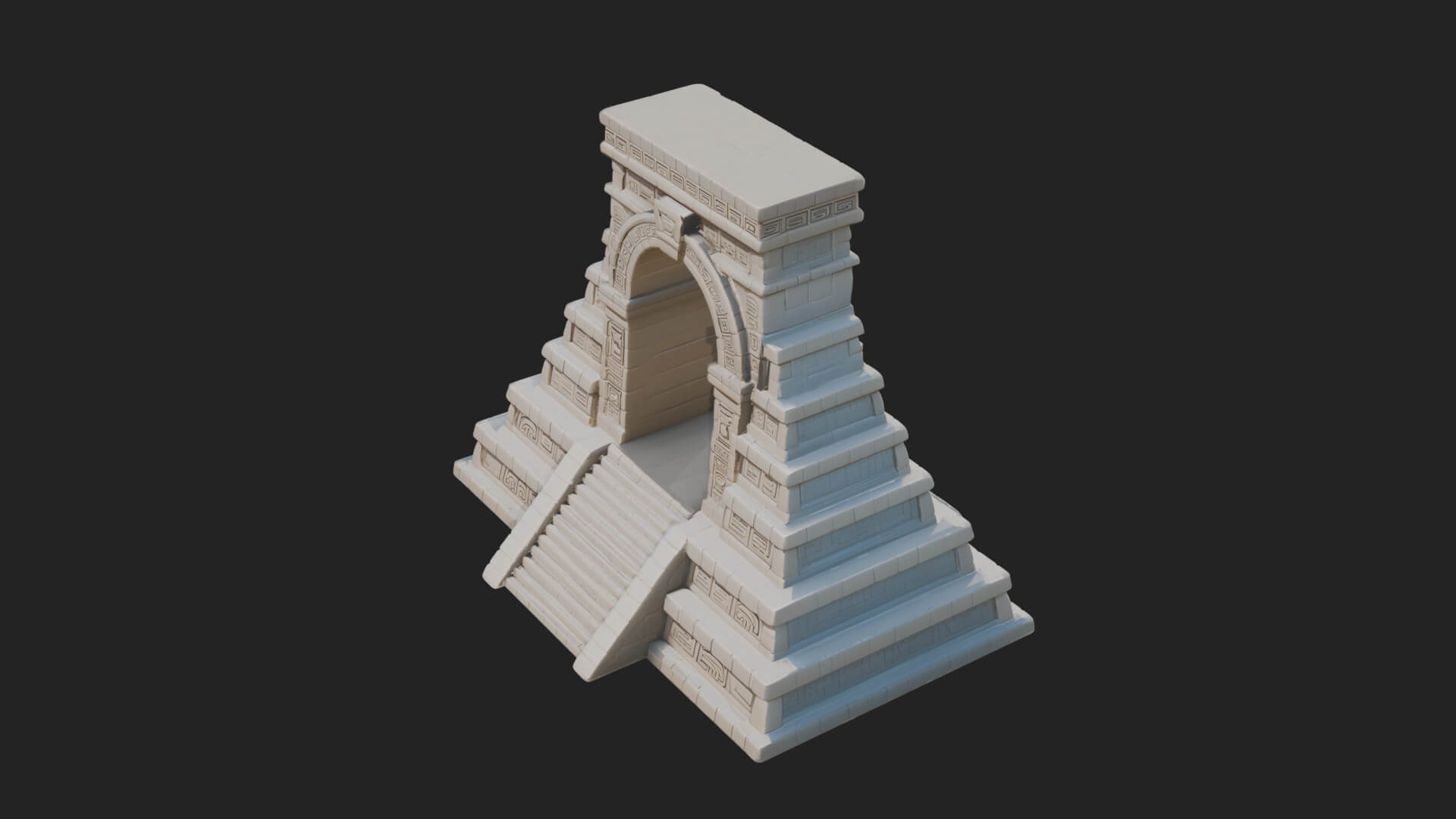 Step Pyramid Temple Design 27 3D Print Model 3D Model